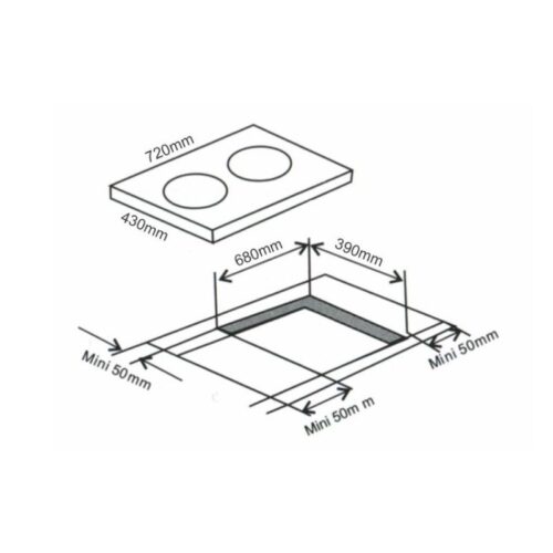 Kích thước Bếp từ Arber AB669