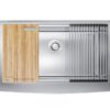 chau rua bat konox workstation apron sink kn8051as curve