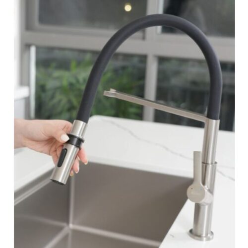 Hình ảnh thực tế vòi rửa bát nóng lạnh Konox Tema Chrome