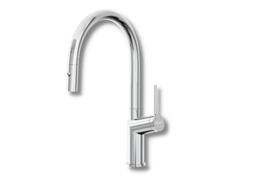 Vòi rửa bát rút dây Konox Neva Chrome