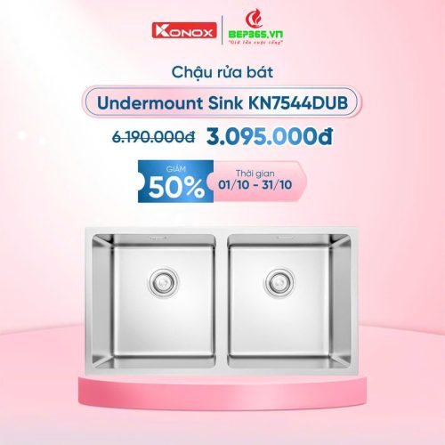 Chậu rửa bát inox 2 hố Konox KN7544DUB
